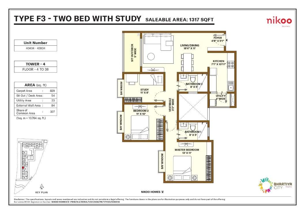 1317 2.5bhk nikoo homes 5 bhartiya city
