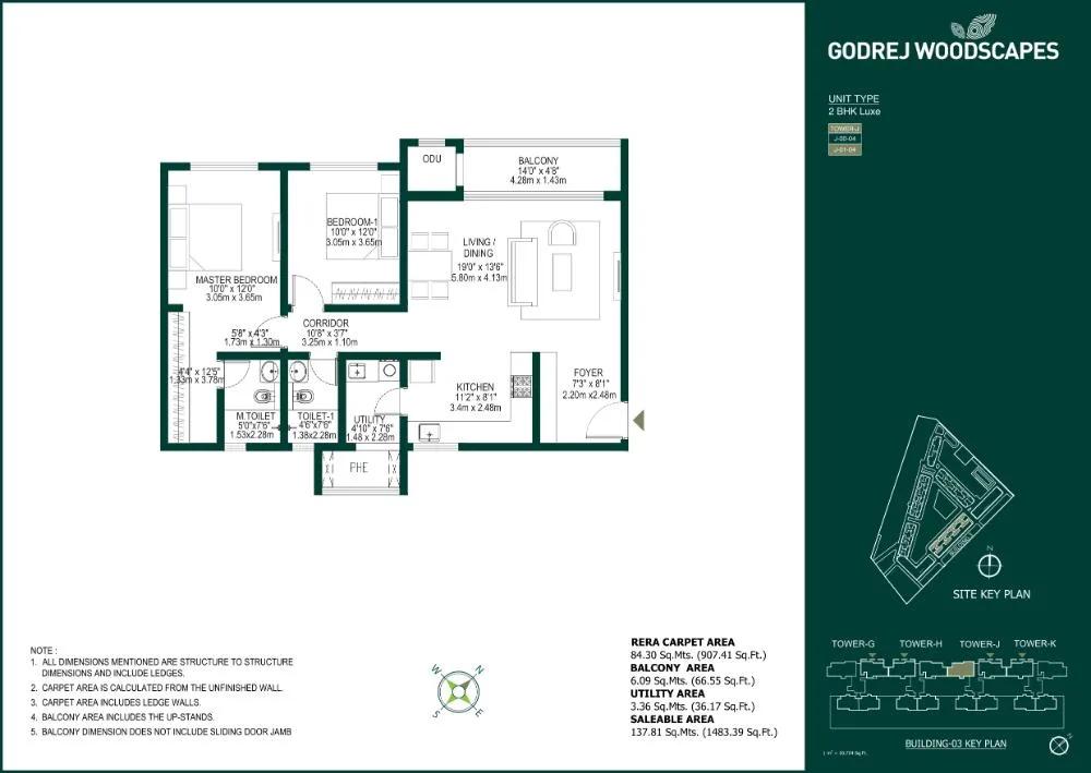 2BHK Luxe 1483 - Godrej Woodscapes Godrej Budigere Cross Godrej Whitefield