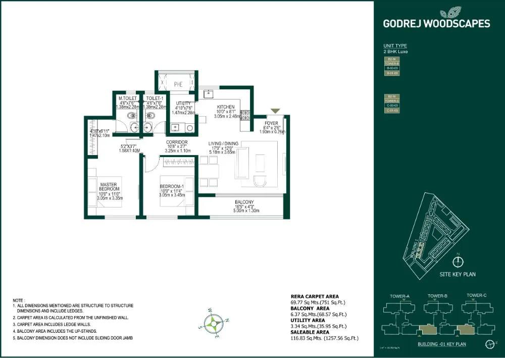 2BHK Luxe 1257 - Godrej Woodscapes Godrej Budigere Cross Godrej Whitefield