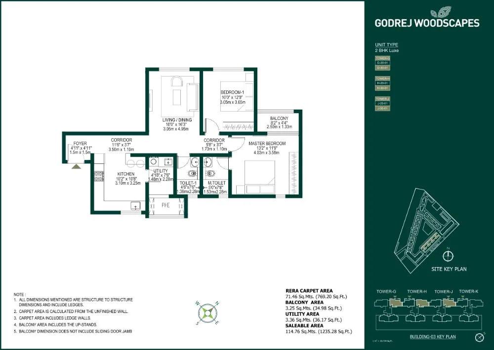 2BHK Luxe 1235 - Godrej Woodscapes Godrej Budigere Cross Godrej Whitefield