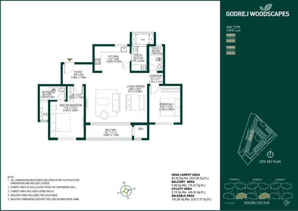 2BHK Luxe 1517 - Godrej Woodscapes Godrej Budigere Cross Godrej Whitefield