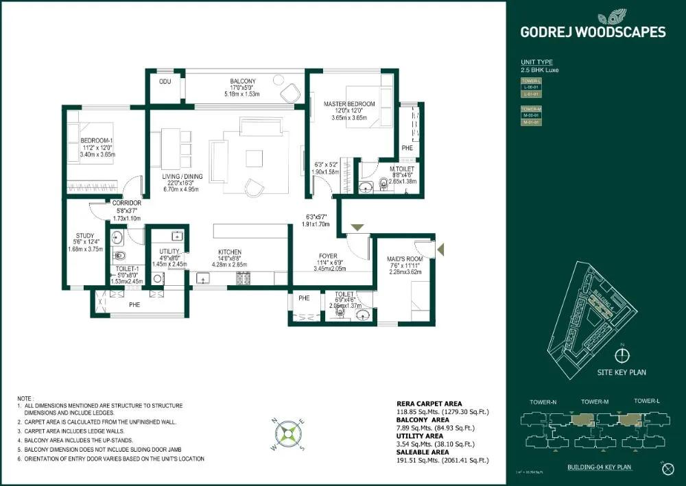 2.5BHK Luxe 2061 - Godrej Woodscapes Godrej Budigere Cross Godrej Whitefield