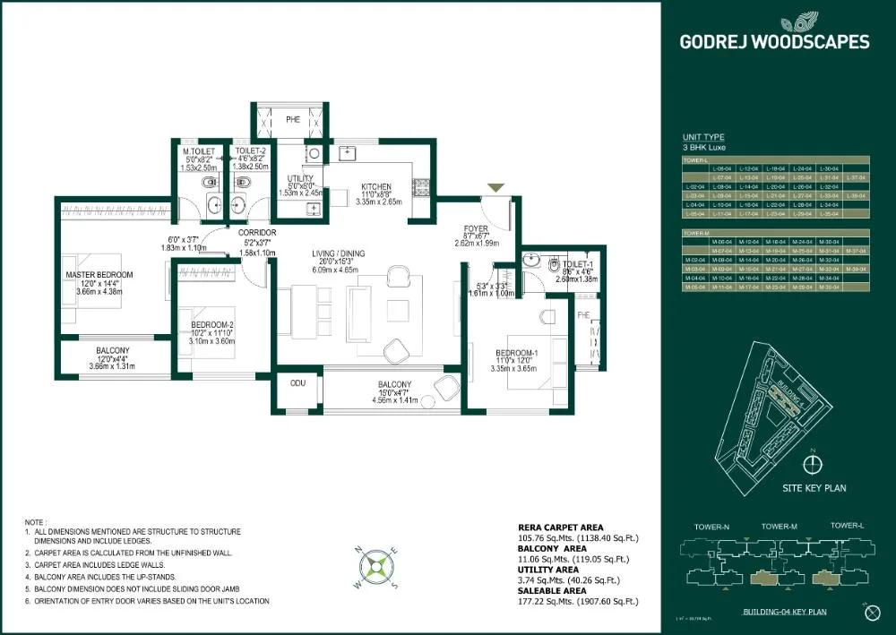 3BHK Luxe 1907 - Godrej Woodscapes Godrej Budigere Cross Godrej Whitefield