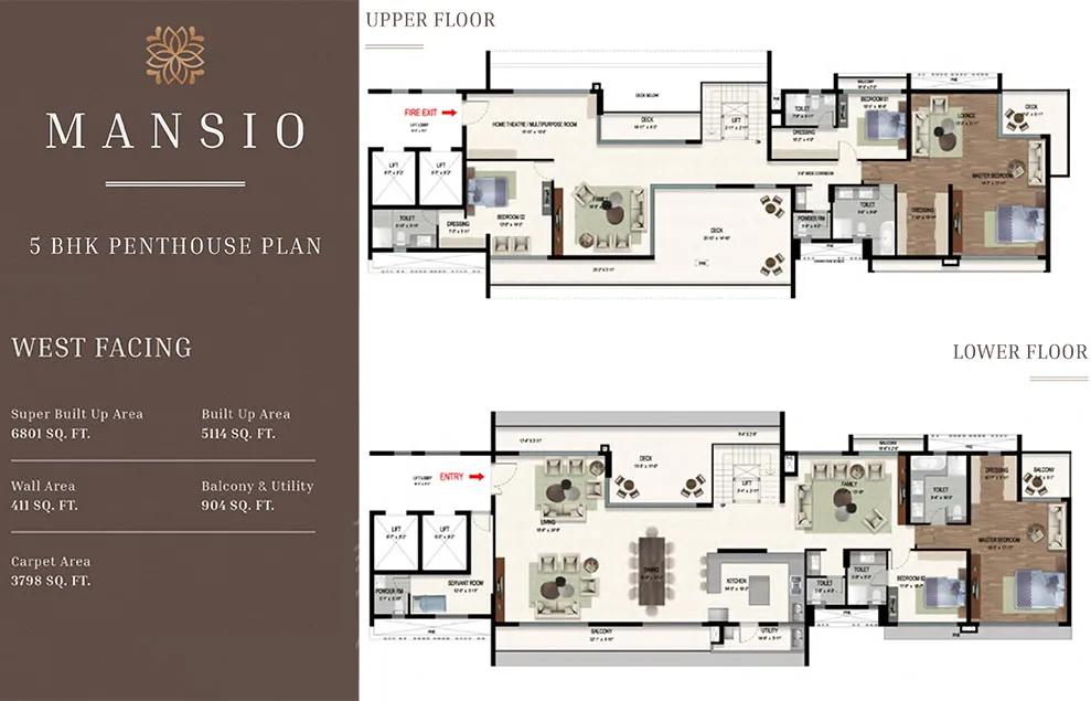 5bhk penthouse 6801 mana jardin neo