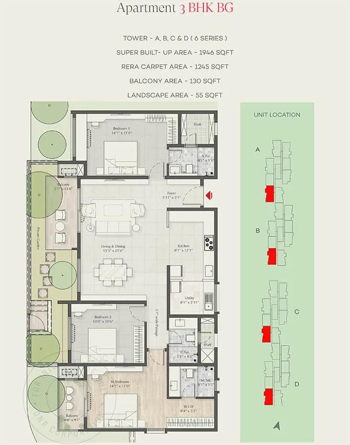 3bhk 1946 dnr parklink Phase 2