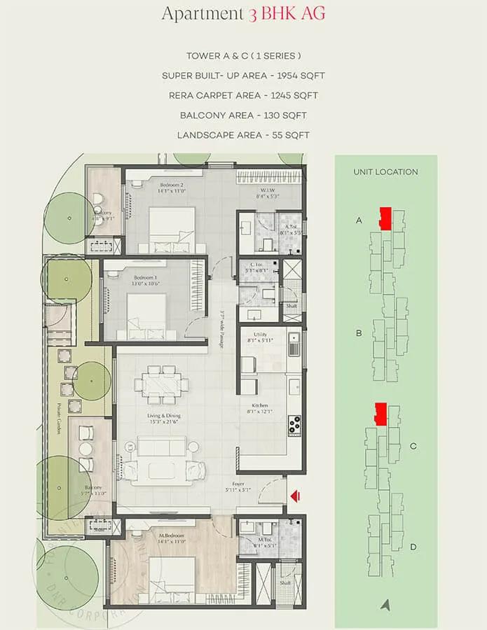 3bhk 1954 dnr parklink Phase 2
