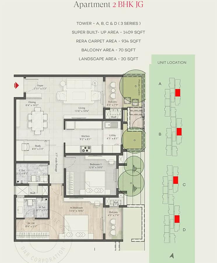 2bhk 1409 dnr parklink Phase 2