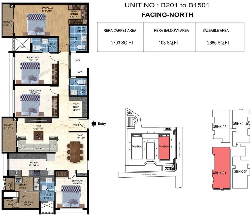 4bhk 2665 tvs emerald luxor