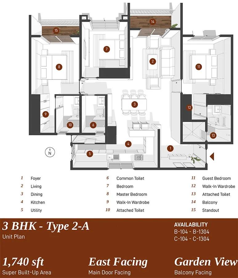 3bhk 2a 1740 spectra parijatha whitefield