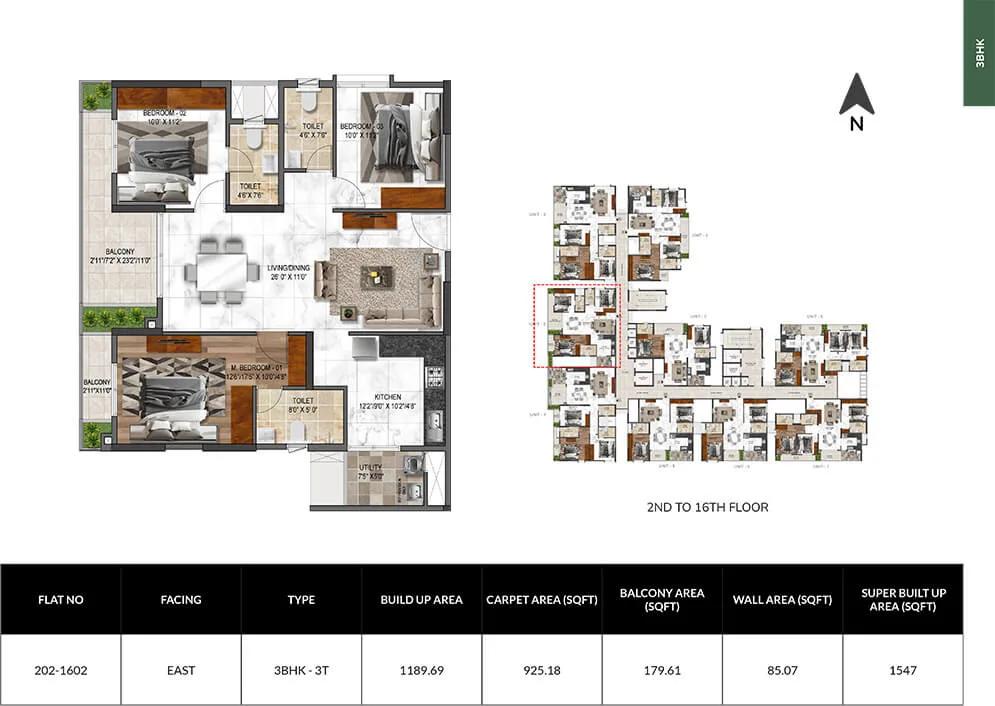 3bhk 1547 mana verdant jakkur