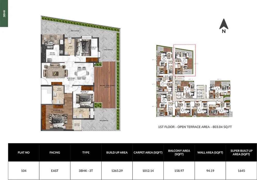 3bhk 1645 mana verdant jakkur
