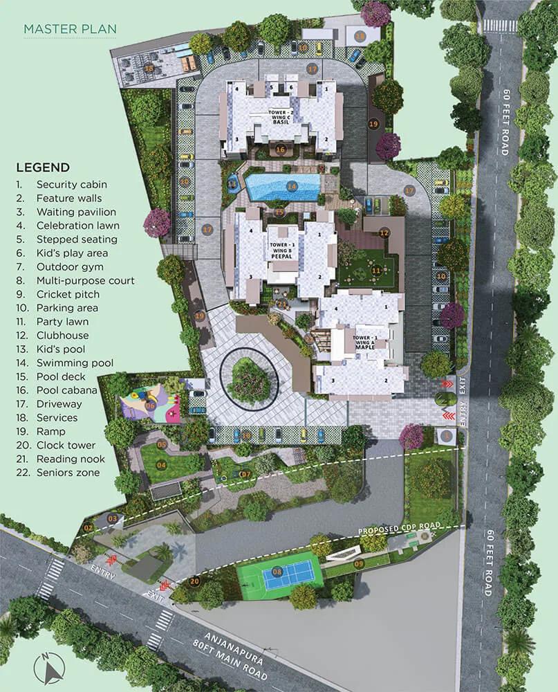 Master Plan - Sattva Forest Ridge Anjanapura
