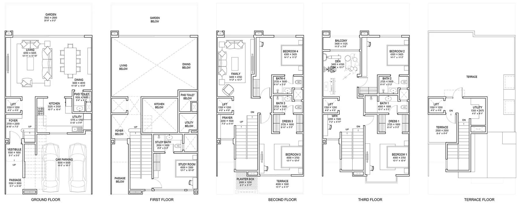 4.5BHK-Row-House-B5-Sobha-Crystal-Meadows-Row-House-Villa-Mullur