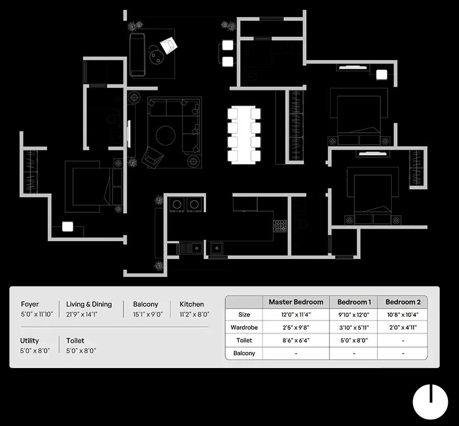 3bhk 1829 assetz codename summit kiadb