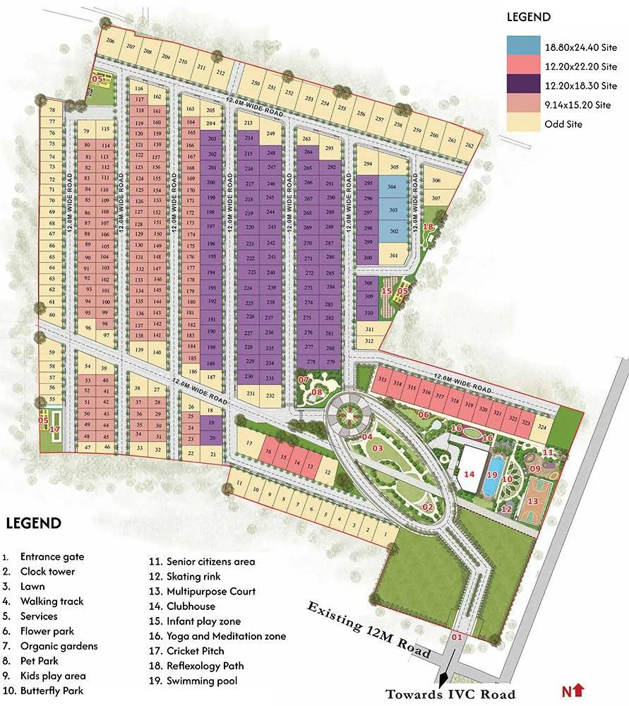Master Plan - Prestige Greenbrook Plots IVC Road