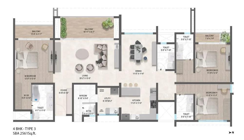 4BHK Signature 2561 - ARATT Ayatana Residences