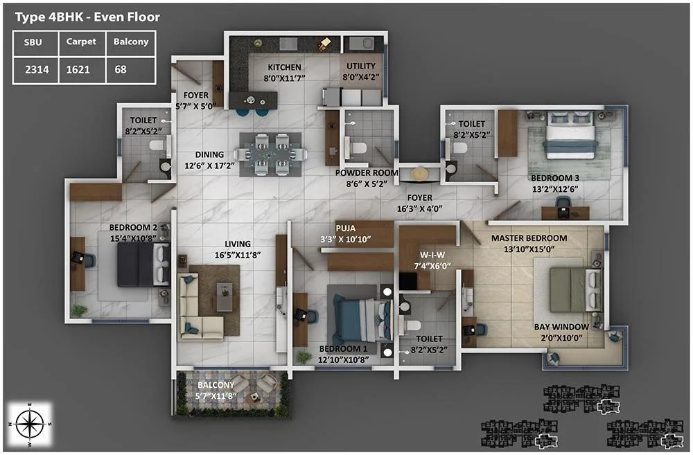 2314 4BHK - Keya Homes Around The Life