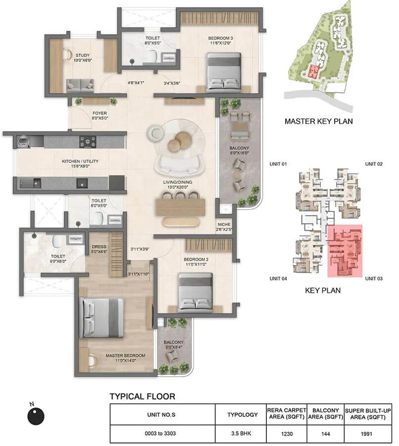 3.5BHK 1991 - Bricks And Milestones Solcrest