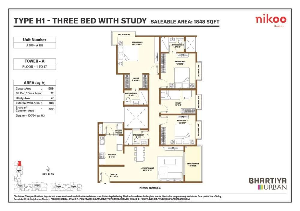 3.5bhk h1 1848 nikoo homes 6