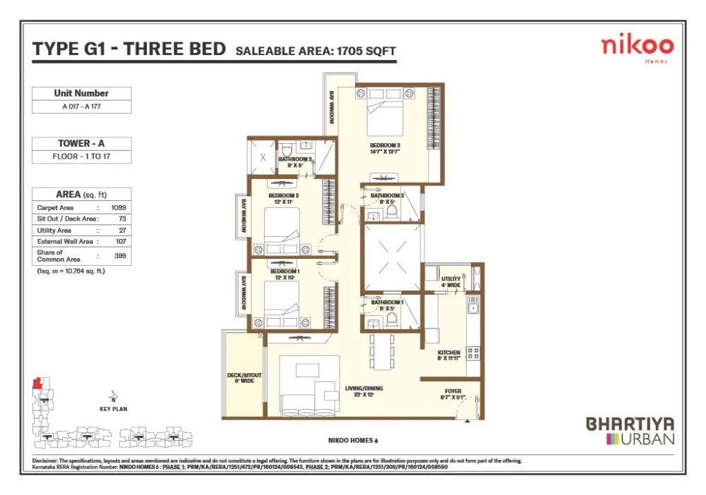3bhk g1 1705 nikoo homes 6