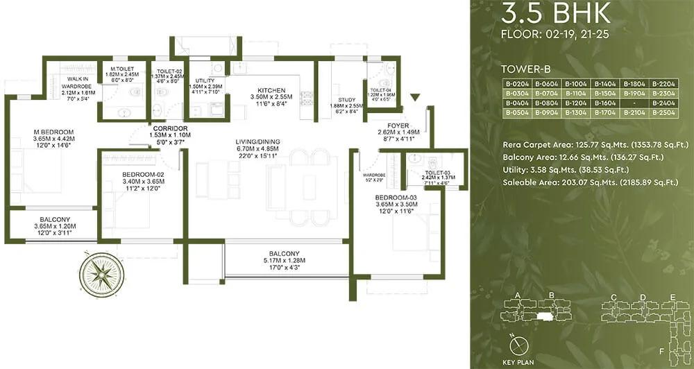 3.5BHK 2185 - Godrej Lakeside Orchard Sarjapur