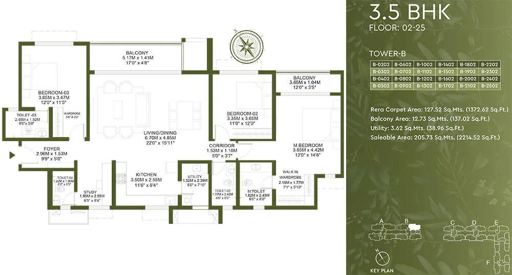 3.5BHK 2214 - Godrej Lakeside Orchard Sarjapur