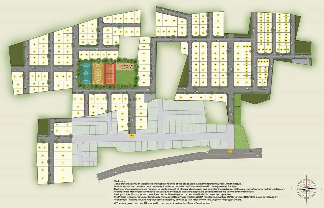 Master Plan - Hiranandani Loftline Plots In Thaiyur Chennai