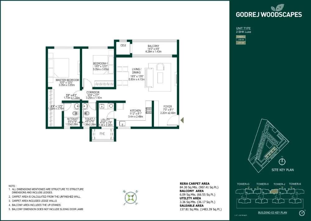 2BHK Luxe 1483 - Godrej Woodscapes Godrej Budigere Cross Godrej Whitefield