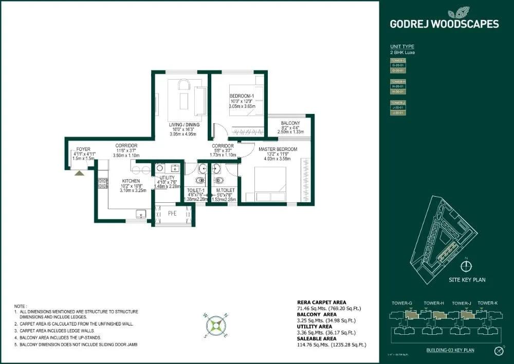 2BHK Luxe 1235 - Godrej Woodscapes Godrej Budigere Cross Godrej Whitefield