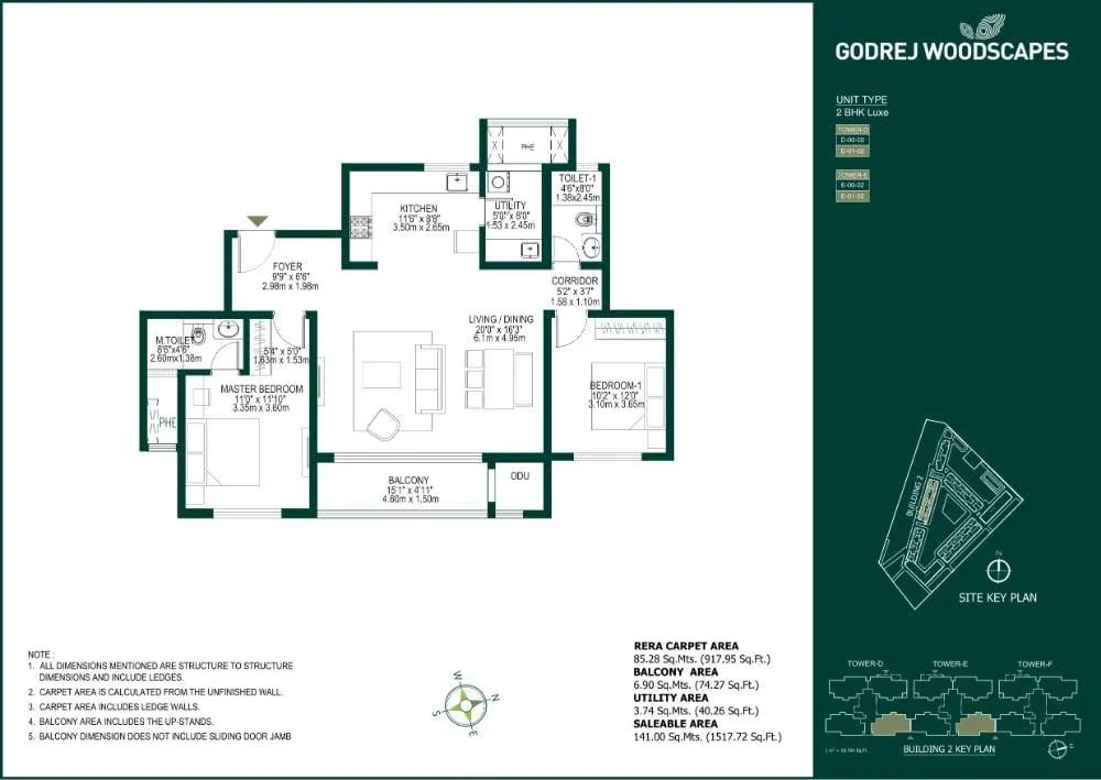 2BHK Luxe 1517 - Godrej Woodscapes Godrej Budigere Cross Godrej Whitefield
