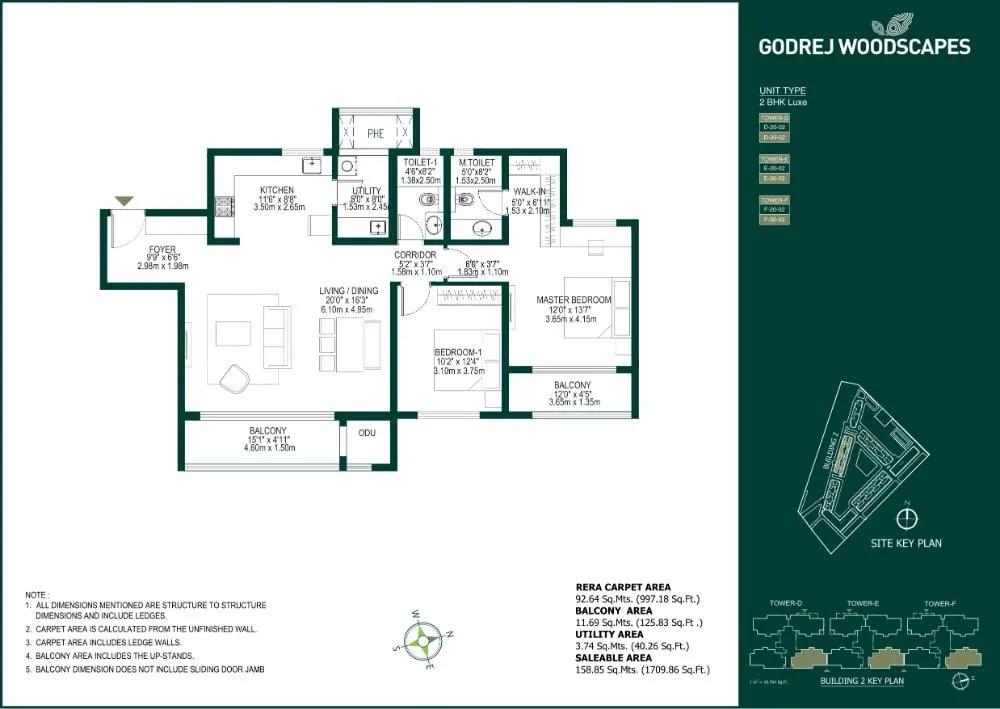 2BHK Luxe 1709 - Godrej Woodscapes Godrej Budigere Cross Godrej Whitefield