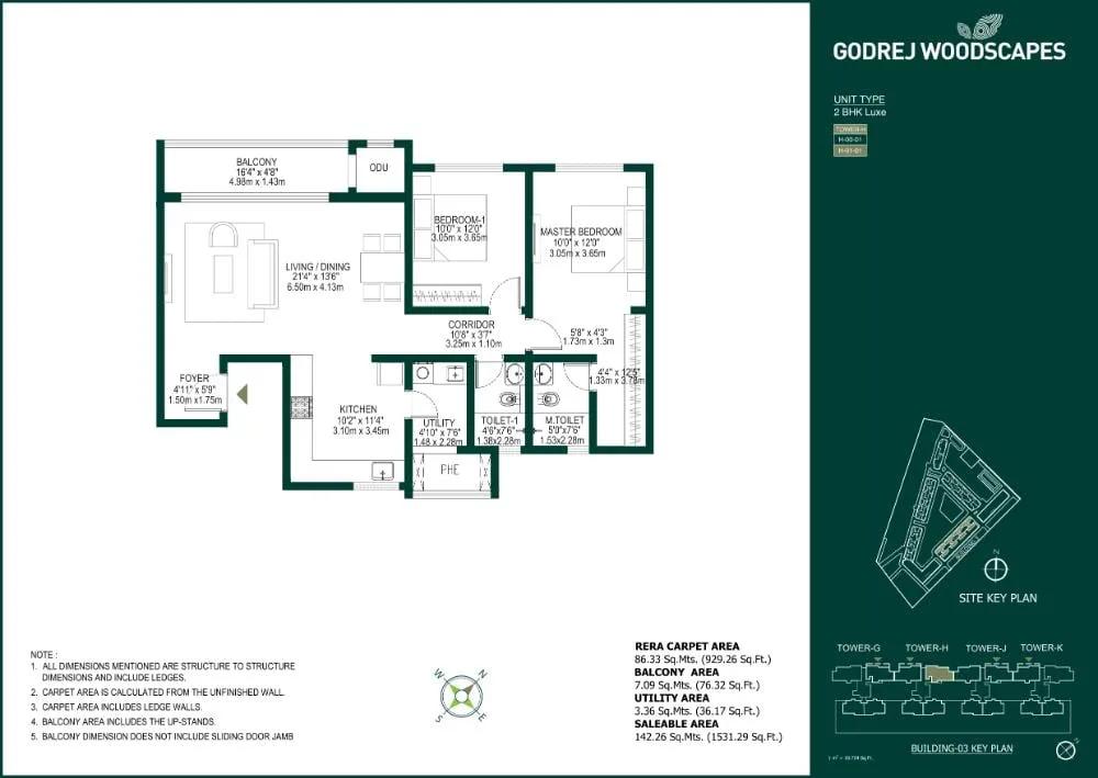 2BHK Luxe 1531 - Godrej Woodscapes Godrej Budigere Cross Godrej Whitefield