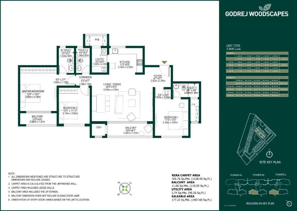 3BHK Luxe 1907 - Godrej Woodscapes Godrej Budigere Cross Godrej Whitefield