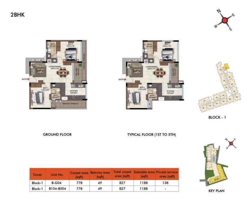 2BHK 1188 - Casagrand Estilo Pallavaram