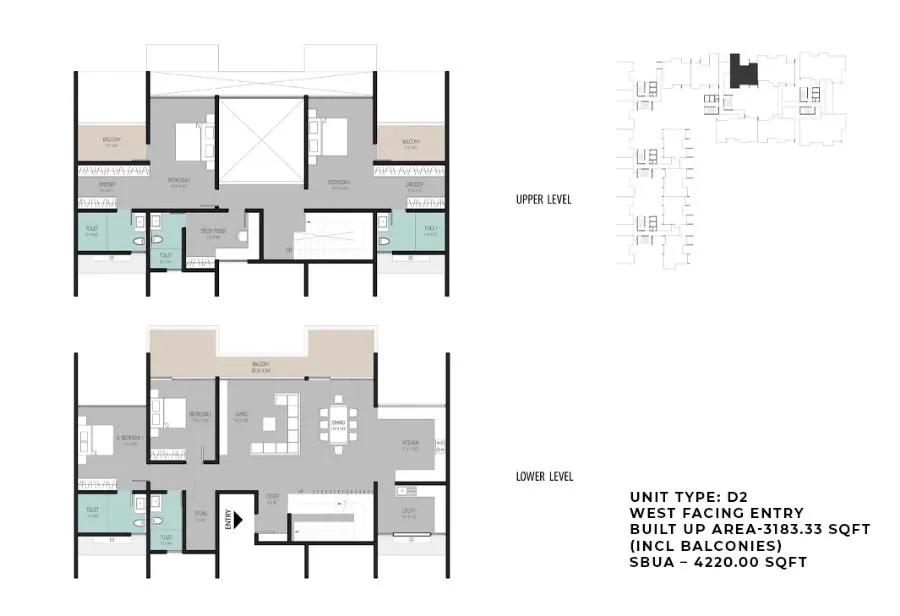 4BHK Duplex 4220 - ELV High Garden Whitefield