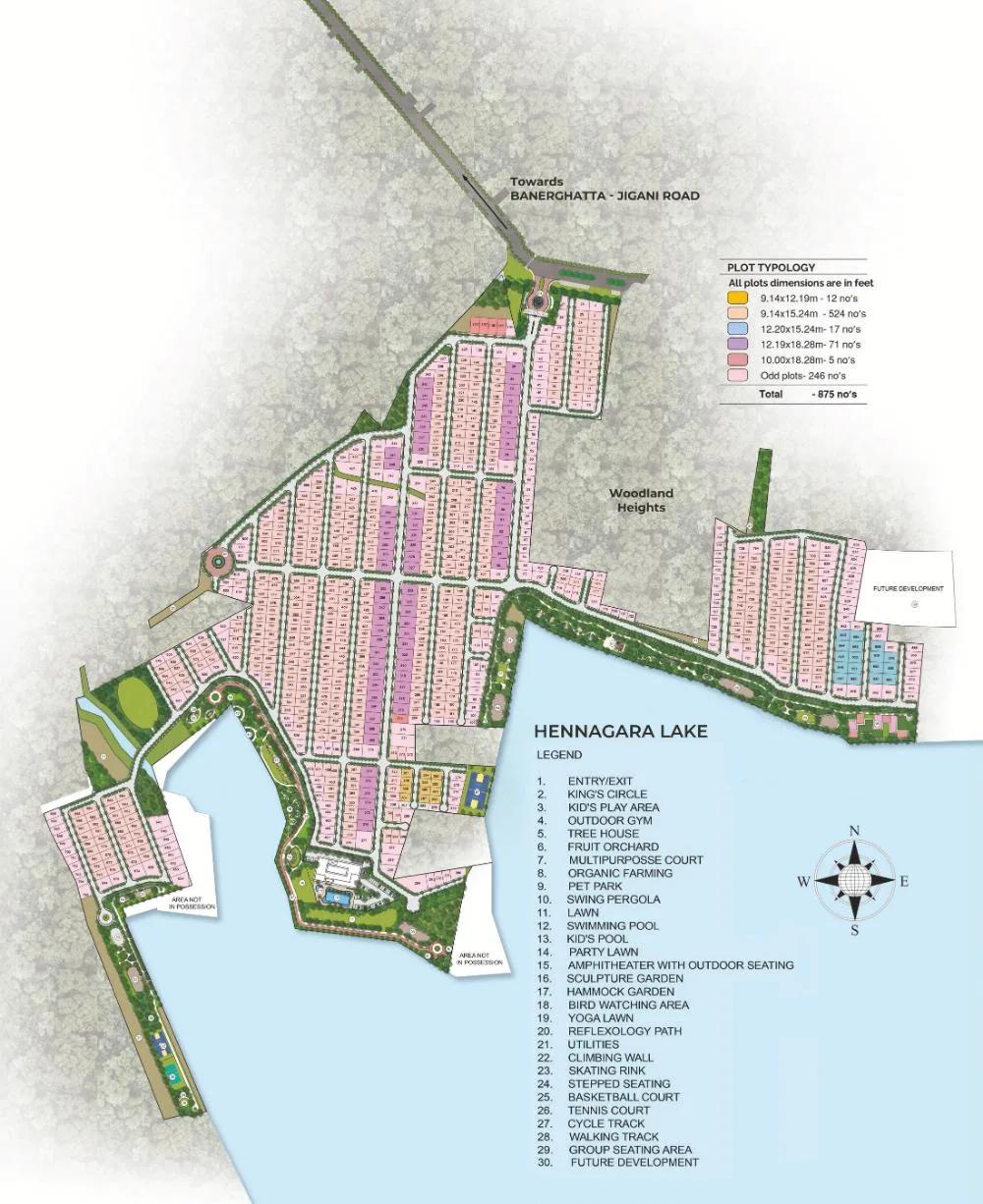 Master Plan - Prestige Kings County Plots In Jigani
