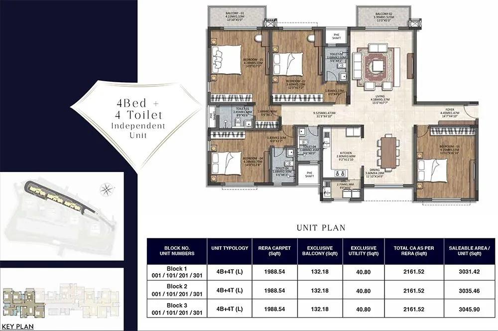 4BHK+4T 3031 - 3045 - TATA Promont Phase 2