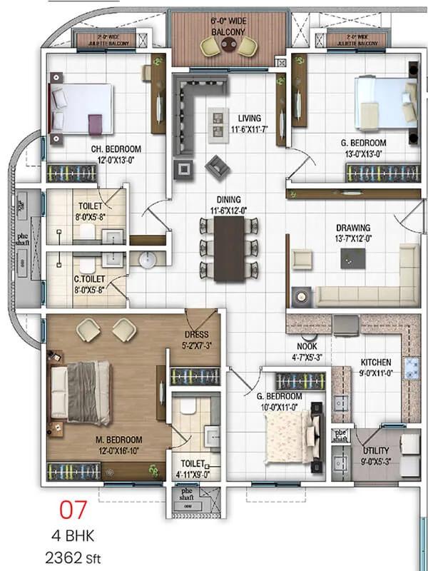4BHK 2362 - DSR Evoq Whitefield