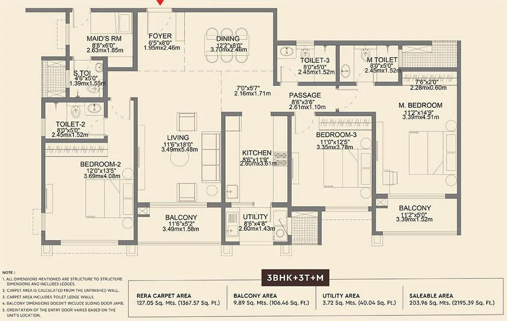 3BHK 2195 - Godrej Aveline Yelahanka