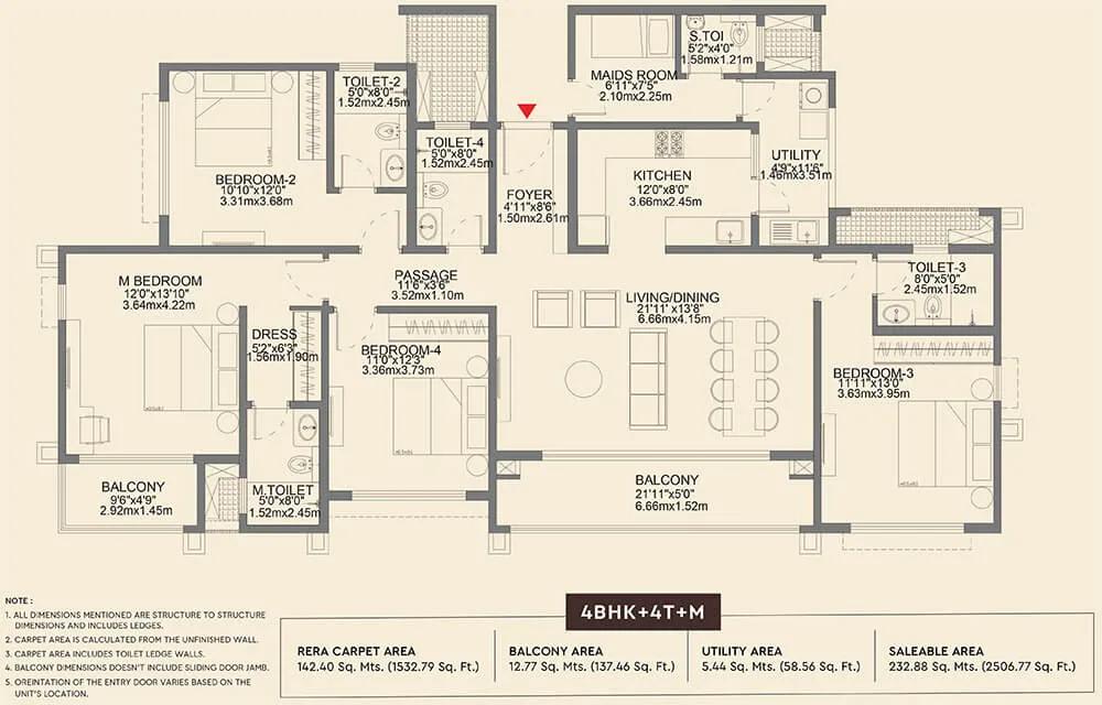 4BHK 2506 - Godrej Aveline Yelahanka