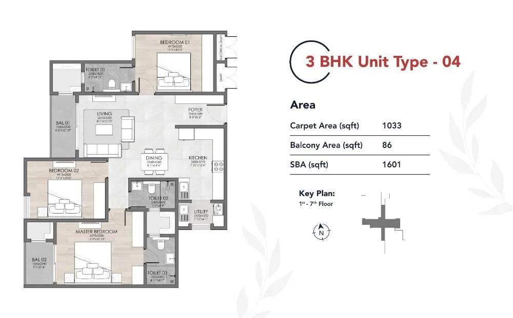 3BHK 1601 - Suyug The 1 Sarjapur