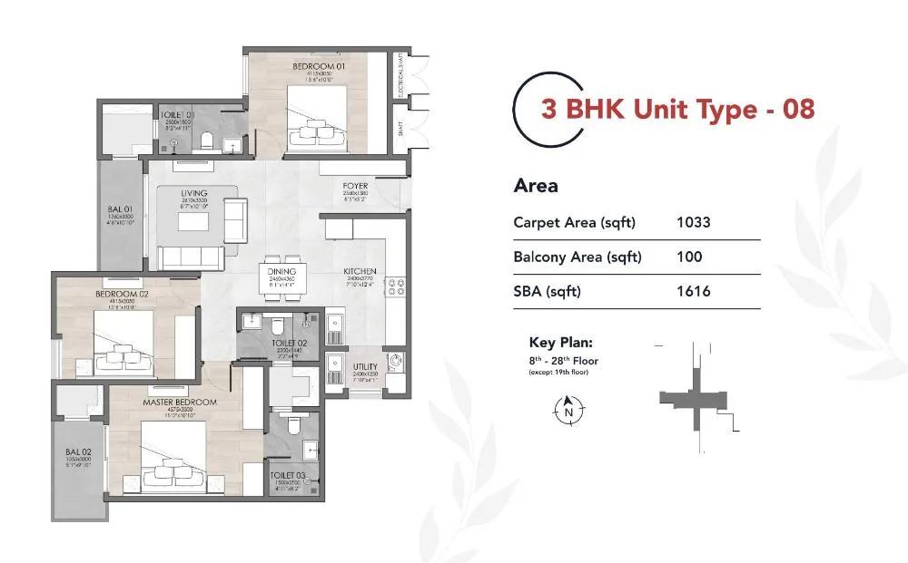 3BHK 1616 - Suyug The 1 Sarjapur
