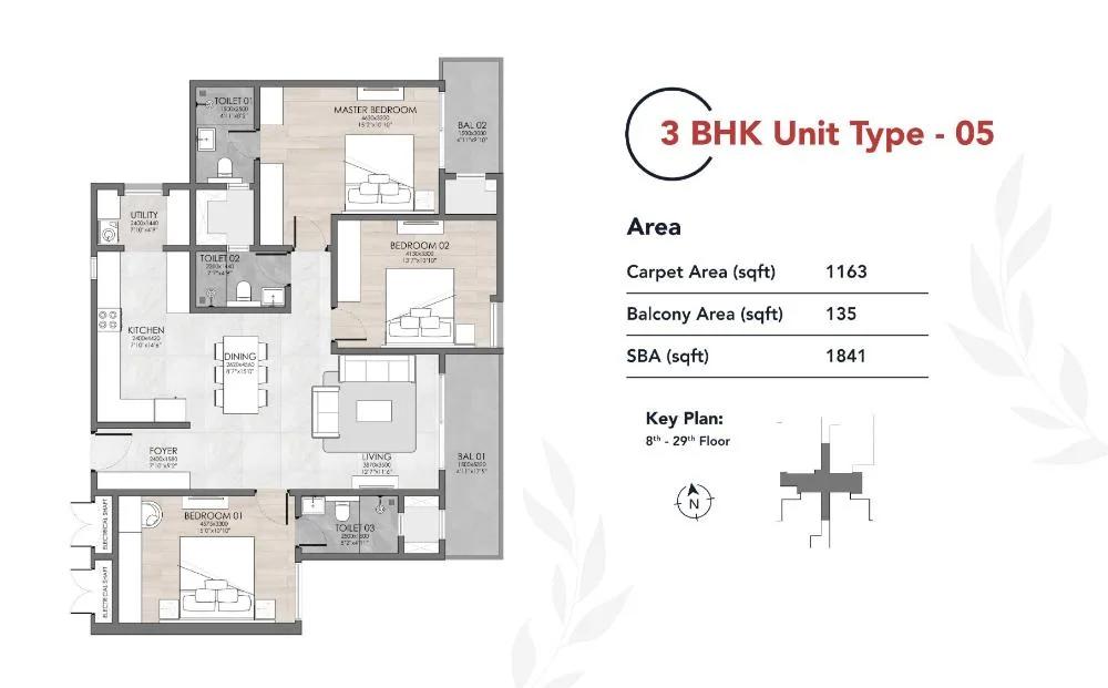 3BHK 1841 - Suyug The 1 Sarjapur
