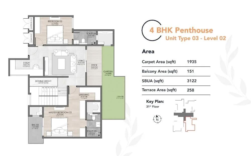 4BHK Penthouse L2 3122 - Suyug The 1 Sarjapur