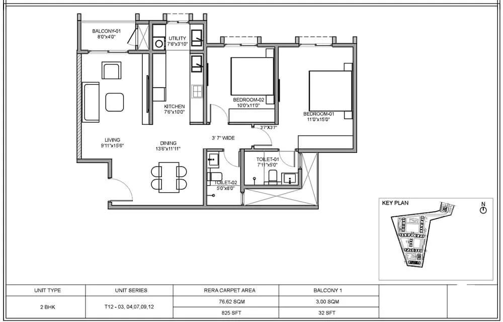 2BHK 825 - Birla Evara Birla Sarjapur Apartments