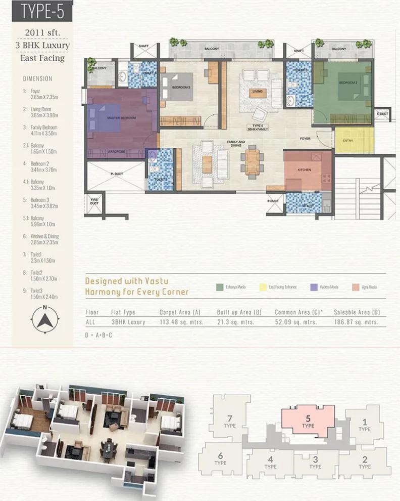 3BHK Luxury 2011 - Vanshika Natures Harmony