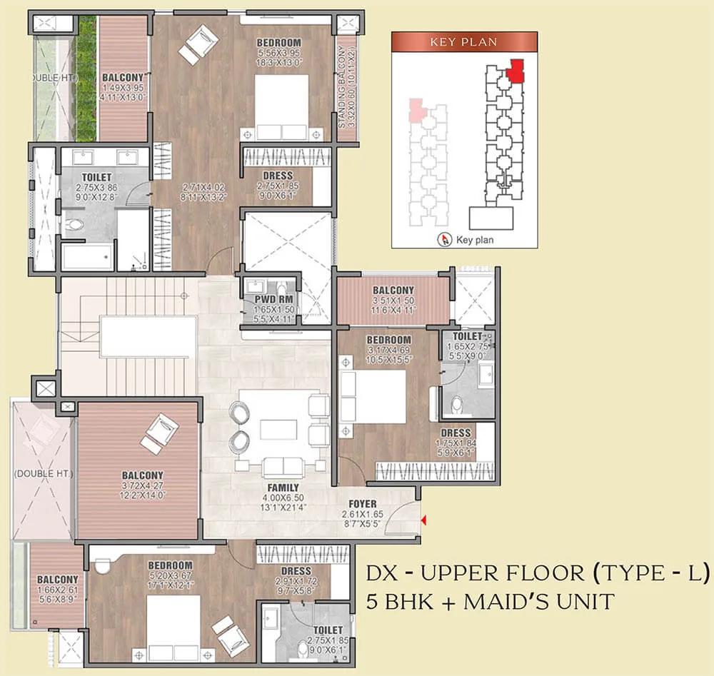 Duplex 5BHK+Maids Upper 5947 - Brigade Insignia Yelahanka