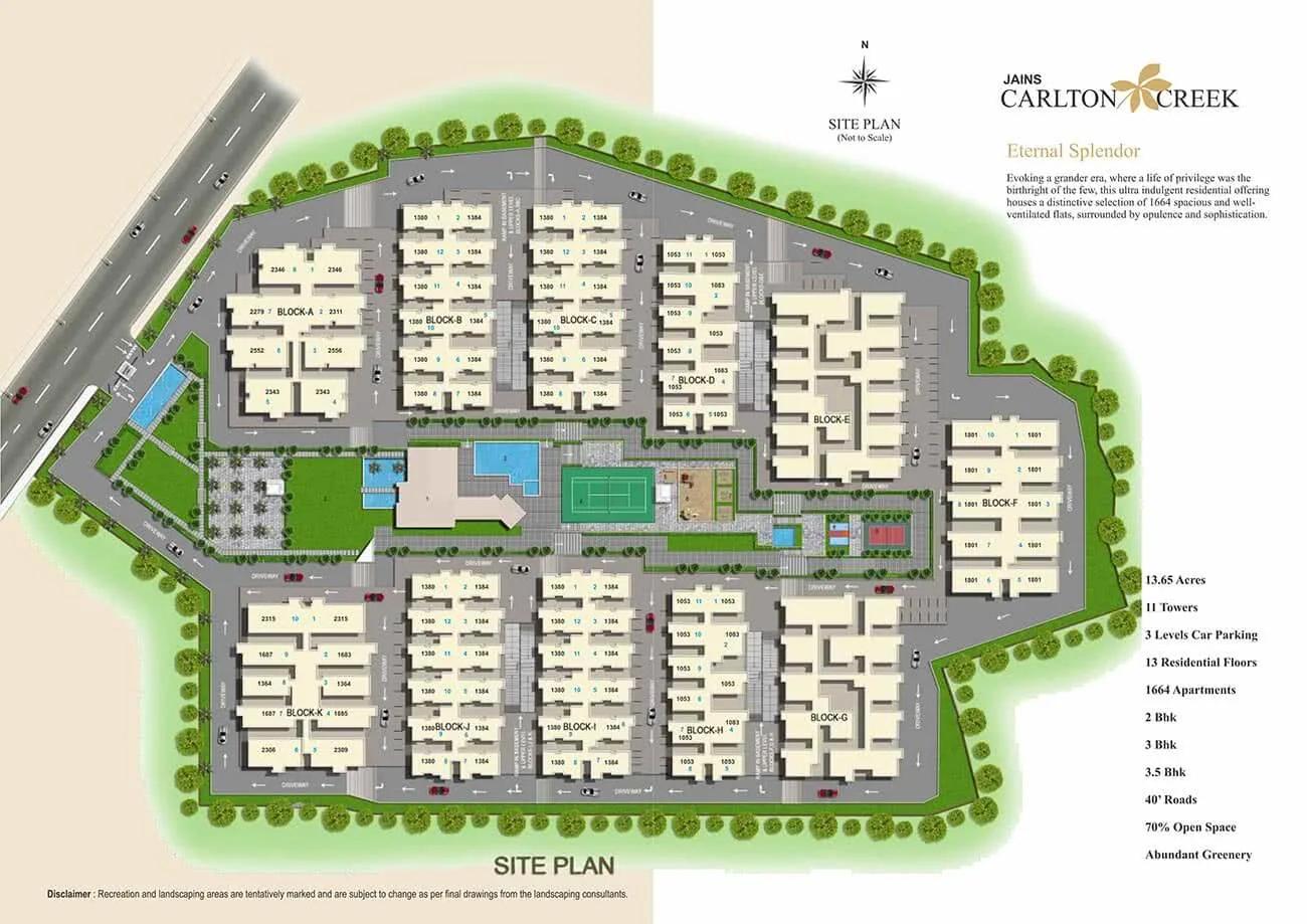 Master Plan - JAINS Carlton Creek Khajaguda