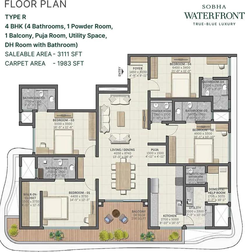 3111 4BHK - Sobha Waterfront Hyderabad