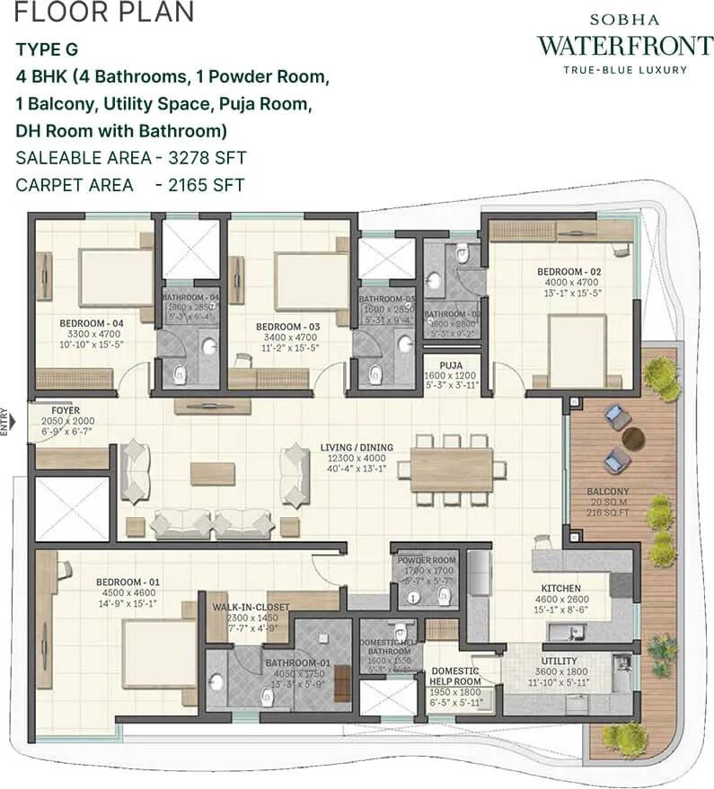 3278 4BHK - Sobha Waterfront Hyderabad